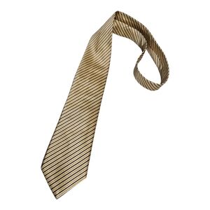 STEFANO RICCI LUXURY COLLECTION XL Gold Striped Silk Blend LUXURY Tie ITALY